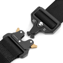 Load image into Gallery viewer, Men's Tactical Belt, Odoland 1.7"/4.3cm Adjustable Heavy Duty Nylon Webbing Army Solider, Quick Release Military Belt Utility Riggers Belt for Police, Security, Law Enforcement & Outdoor ( Length: 49") - 3 Colors