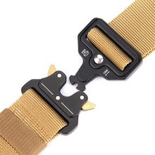 Load image into Gallery viewer, Men's Tactical Belt, Odoland 1.7"/4.3cm Adjustable Heavy Duty Nylon Webbing Army Solider, Quick Release Military Belt Utility Riggers Belt for Police, Security, Law Enforcement & Outdoor ( Length: 49") - 3 Colors