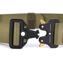 Load image into Gallery viewer, Men's Tactical Belt, Odoland 1.7"/4.3cm Adjustable Heavy Duty Nylon Webbing Army Solider, Quick Release Military Belt Utility Riggers Belt for Police, Security, Law Enforcement & Outdoor ( Length: 49") - 3 Colors