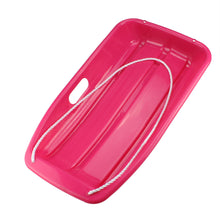 Load image into Gallery viewer, Winter durable Plastic snow Sled in boat shape Snow Sledge for child and adult Outdoor Pulling Snow board Snow Seats 65*36*10.8CM/25.6*14.2*4.3 inch pink color