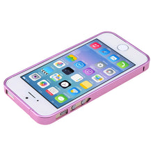 Load image into Gallery viewer, Ultra-thin 0.7mm Aluminum Metal Bumper Case Bezel Frame Pink for iPhone 5S 5G 5 No Screw Needed