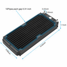 Load image into Gallery viewer, 12 Pipe Aluminum Heat Exchanger Radiator for PC CPU CO2 Laser Water Cool System Computer R240