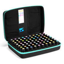 Load image into Gallery viewer, FITNATE Essential Oils Storage for 70 Bottles - Essential Oils carrying case For 5 10 15ml Essential Oil - Holds Young Living & Doterra Containers – With Oil Bottle Opener& Bottle Cap Labels- Sapphire blue