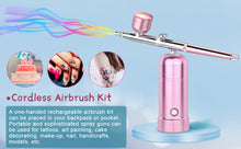 Load image into Gallery viewer, AGPtEK Airbrush Spray Pen Mini Air Compressor USB Rechargeable Makeup Portable Pink