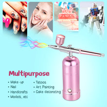 Load image into Gallery viewer, AGPtEK Airbrush Spray Pen Mini Air Compressor USB Rechargeable Makeup Portable Pink