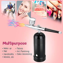 Load image into Gallery viewer, AGPtEK Airbrush Kit Mini Air Compressor USB Rechargeable and Portable for Make up Tattoo Nail Art Cake