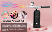 Load image into Gallery viewer, AGPtEK Airbrush Kit Mini Air Compressor USB Rechargeable and Portable for Make up Tattoo Nail Art Cake