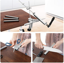 Load image into Gallery viewer, Kitchen Chef Knife Sharpener Fixed Rotation Angle with 4 Whetstones
