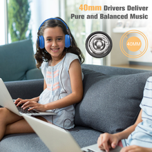 Load image into Gallery viewer, Kids Headphones over Ear Wired Headsets with 85dB Volume Limit Adjustable Foldable