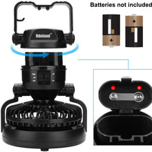 Load image into Gallery viewer, 2-in-1 18 LED Camping Light and Ceiling Fan Outdoor Hiking Flashlight
