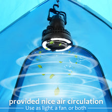 Load image into Gallery viewer, 2-in-1 18 LED Camping Light and Ceiling Fan Outdoor Hiking Flashlight