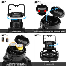 Load image into Gallery viewer, 2-in-1 18 LED Camping Light and Ceiling Fan Outdoor Hiking Flashlight