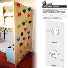 Load image into Gallery viewer, 20x Climbing Wall Holds 40x T-nut Bolt Rock Wall Indoor Outdoor Playground Set