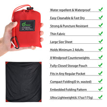 Load image into Gallery viewer, Packable beach Blanket Pocket Size water resistant Picnic Blanket Camping Lightweight