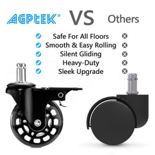 Load image into Gallery viewer, 5Pcs Replacement Office Chair Casters with Brake Wheels Smooth Quiet