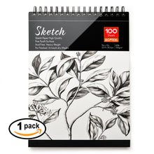 Load image into Gallery viewer, 2 Pack Spiral Sketch Book 9X12" Pad 100 Sheets Drawing Paper Pencil Pastel New