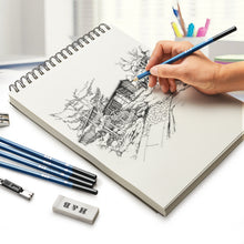 Load image into Gallery viewer, 2 Pack Spiral Sketch Book 9X12" Pad 100 Sheets Drawing Paper Pencil Pastel New