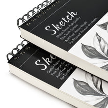 Load image into Gallery viewer, 2 Pack Spiral Sketch Book 9X12" Pad 100 Sheets Drawing Paper Pencil Pastel New