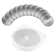 Load image into Gallery viewer, 45mm Rotary Cutter Blades Set (12 Pieces), AGPtek Rotary Replacement Blades for Quilting Scrapbooking Sewing Arts Crafts, Fits Fiskars, Olfa, Truecut, Martelli & More