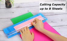 Load image into Gallery viewer, AGPTEK 12" A4 Paper Trimmer Cutter Picture Cutting Label Design Photos Blue