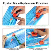Load image into Gallery viewer, AGPTEK 12" A4 Paper Trimmer Cutter Picture Cutting Label Design Photos Blue