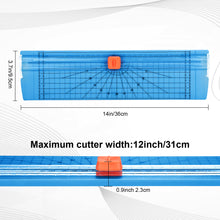 Load image into Gallery viewer, AGPTEK 12" A4 Paper Trimmer Cutter Picture Cutting Label Design Photos Blue