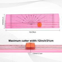 Load image into Gallery viewer, AGPTEK 12" A4 Paper Trimmer Cutter Picture Cutting Label Design Photos Pink