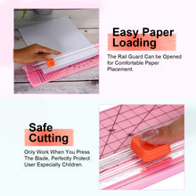 Load image into Gallery viewer, AGPTEK 12" A4 Paper Trimmer Cutter Picture Cutting Label Design Photos Pink