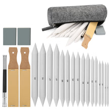 Load image into Gallery viewer, Sketch Drawing Tools Blending Stumps Set Sandpaper Pencil Sharpeners Erasers Bag