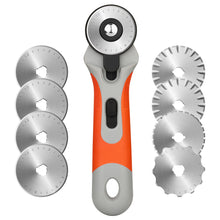Load image into Gallery viewer, 45mm Rotary Cutter 8 Replacement Blades for Cutting Fabric Papers Foams Leathers