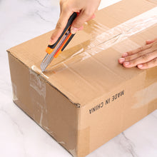 Load image into Gallery viewer, AGPtEK 12 Packs Utility Knife 18mm Retractable Safety Box Cutter with 12 Extra Spare Blades for Paper Tape Cardboard