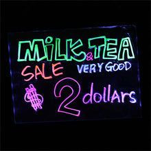 Load image into Gallery viewer, 16x12" LED Flashing Illuminated Erasable Neon Sign Remote Message Menu Writing