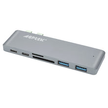 Load image into Gallery viewer, 6 in 1 Type-C USB-C Hub Adapter Dual USB 3.0 Port Thunderbolt 3 for MacBook Pro