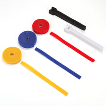 Load image into Gallery viewer, AGPtek 3 Rolls Fastening Cable Ties Reusable Nylon+20pcs Cable Straps Organizer