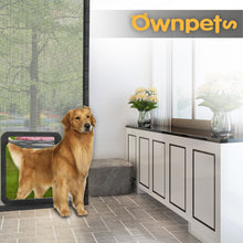 Load image into Gallery viewer, OWNPETS Pet Dog Screen Door Magnetic Flap Screen Automatic Lockable Gate 12*14in