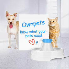 Load image into Gallery viewer, Ownpets® Pets Drinking Fountain, Active Oxygen Cycle Two Drinking Area 3L/0.8Gallon Capacity