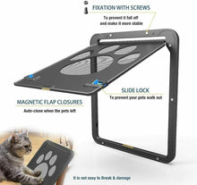 Load image into Gallery viewer, Pet Dog Cat Small Screen Locking Flap Door Magnetic Automatic Slide Protector