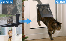 Load image into Gallery viewer, Pet Dog Cat Small Screen Locking Flap Door Magnetic Automatic Slide Protector