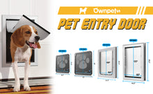 Load image into Gallery viewer, Ownpets Large Pet Door Dog Metal Magnetic Locking Flap Screen Gate Easy to Install Strong & Durable