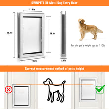 Load image into Gallery viewer, Ownpets Large Pet Door Dog Metal Magnetic Locking Flap Screen Gate Easy to Install Strong & Durable