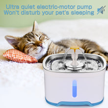 Load image into Gallery viewer, 84oz/2.5L Pet Water Dispenser Fountain Cat Dog LED Light Drinking 2 Spray Heads