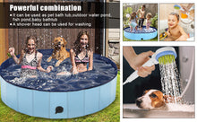Load image into Gallery viewer, Ownpets Foldable Pet Pool Bathing Set with Massage Shower Sprayer & Towel, Non-Slip Multi-Purpose Kiddie Pool Bathtub