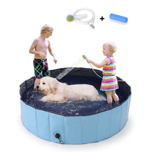 Load image into Gallery viewer, Ownpets Foldable Pet Pool Bathing Set with Massage Shower Sprayer & Towel, Non-Slip Multi-Purpose Kiddie Pool Bathtub