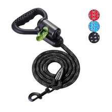 Load image into Gallery viewer, Ownpets Reflective Dog Leash 5ft Hands-Free with Waste Bag Dispenser for Large & Medium Dogs for Running Training Hiking