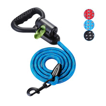 Load image into Gallery viewer, Ownpets Reflective Dog Leash 5ft Hands-Free With Waste Bag Dispenser Blue