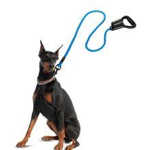 Load image into Gallery viewer, Ownpets Reflective Dog Leash 5ft Hands-Free With Waste Bag Dispenser Blue