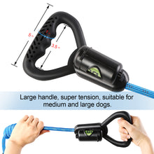 Load image into Gallery viewer, Ownpets Reflective Dog Leash 5ft Hands-Free With Waste Bag Dispenser Blue