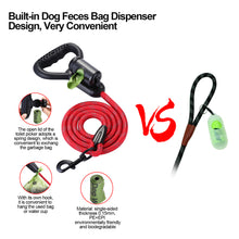 Load image into Gallery viewer, Reflective Durable 2 In1 Dog Leash 5ft Hands-Free Waste Bag Dispenser for Training Hiking Red