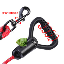 Load image into Gallery viewer, Reflective Durable 2 In1 Dog Leash 5ft Hands-Free Waste Bag Dispenser for Training Hiking Red