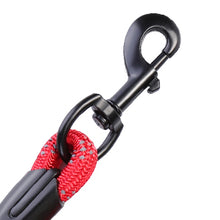 Load image into Gallery viewer, Reflective Durable 2 In1 Dog Leash 5ft Hands-Free Waste Bag Dispenser for Training Hiking Red